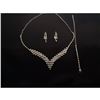 Czech Crystal Rhinestone Bridal Necklace Set