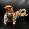 Image 2 : Faberge Elephant Trinket & Jewelry Box Made Crystal Bejeweled Figurine Ring Box