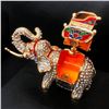 Image 3 : Faberge Elephant Trinket & Jewelry Box Made Crystal Bejeweled Figurine Ring Box