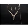 Image 1 : Czech Crystal Rhinestone Bridal Necklace Set