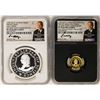 Image 1 : 1792-2017 Half Disme 1/10 oz. Gold & 1oz. Silver Medals NGC PF70 W/ Moy Signature Set