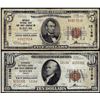 Image 1 : Set of 1929 $5/$10 NB of Dallas, TX CH# 12186 National Currency Notes