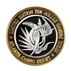 .999 Fine Silver Atlantis Casino & Resort Reno, NV $10 Limited Edition Gaming Token