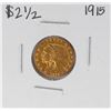 Image 1 : 1915 $2 1/2 Indian Head Quarter Eagle Gold Coin
