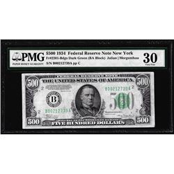 1934 $500 Federal Reserve Note New York Fr.2201-B PMG Very Fine 30
