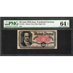 1874 50 Cent Fifth Issue Fractional Currency Note PMG Choice Uncirculated 64EPQ