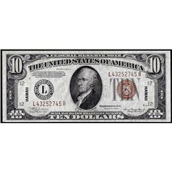 1934A $10 Hawaii WWII Emergency Issue Federal Reserve Note