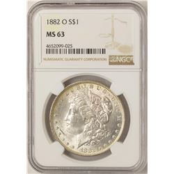1882-O $1 Morgan Silver Dollar Coin NGC MS63