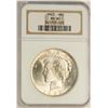 Image 1 : 1923 $1 Peace Silver Dollar Coin NGC MS65
