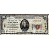 Image 1 : 1929 $20 NB of Connellsville, PA CH# 13491 National Currency Note Low Serial Number