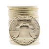 Image 2 : Roll of (20) Brilliant Uncirculated 1961 Franklin Half Dollar Coins