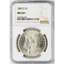 1883-S $1 Morgan Silver Dollar Coin NGC MS62+