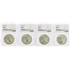 Image 1 : Lot of (4) 1923 $1 Peace Silver Dollar Coins NGC MS63
