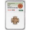 Image 1 : 1955M Mexico 5 Pesos Gold Coin NGC MS65