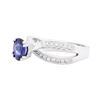 Image 2 : 18KT White Gold Ladies 0.94 ctw Sapphire and Diamond Ring