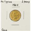 Image 1 : 1864 Philippines 2 Pesos Gold Coin