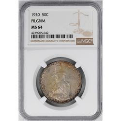 1920 Pilgrim Tercentenary Commemorative Half Dollar Coin NGC MS64