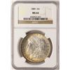 Image 1 : 1889 $1 Morgan Silver Dollar Coin NGC MS64 Amazing Toning