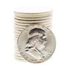 Image 1 : Roll of (20) Brilliant Uncirculated 1963 Franklin Half Dollar Coins