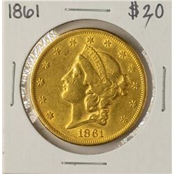 1861 $20 Liberty Head Double Eagle Gold Coin