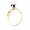 Image 4 : 14KT Yellow Gold 0.92 ctw Sapphire and Diamond Ring