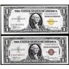Image 1 : Lot of 1935A $1 Hawaii & North Africa WWII Emergency Issue Silver Certificate Notes