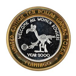 .999 Silver Flamingo Reno Nevada $10 Casino Limited Edition Gaming Token