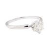 Image 1 : 14KT White Gold 0.91 ctw Diamond Ring
