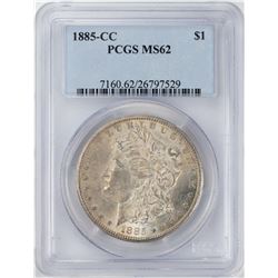 1885-CC $1 Morgan Silver Dollar Coin PCGS MS62
