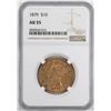 Image 1 : 1879 $10 Liberty Head Eagle Gold Coin NGC AU55