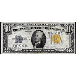 1934A $10 North Africa WWII Emergency Issue Silver Certificate Note