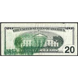 1996 $20 Federal Reserve Note Solvent Smear ERROR
