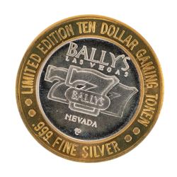 .999 Silver Ballys Las Vegas $10 Casino Limited Edition Gaming Token