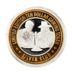 .999 Silver Club Sparks, Nevada $10 Casino Limited Edition Gaming Token