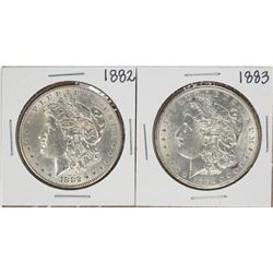 Lot of 1882-1883 $1 Morgan Silver Dollar Coins