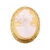 Image 1 : 10KT Yellow Gold Cameo Pin