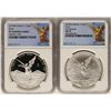 Image 1 : Set of 2018 Mexico 1 Onza Silver Libertad Coins NGC MS70 & PF70 Ultra Cameo