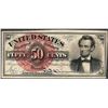 Image 1 : March 3, 1863 50 Cent Fourth Issue Lincoln Fractional Currency Note