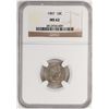 Image 1 : 1907 Barber Dime Coin NGC MS62