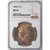 Image 1 : 1884-O $1 Morgan Silver Dollar Coin NGC MS63 Nice Toning