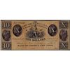 Image 1 : 1800's $10 New Orleans Canal & Banking Company Obsolete Note