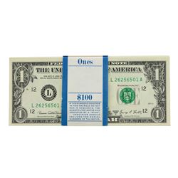 Pack of (100) Consecutive 1969D $1 Federal Reserve Notes