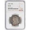 Image 1 : 1830 Capped Bust Half Dollar Coin NGC VF25