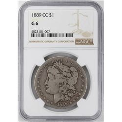 1889-CC $1 Morgan Silver Dollar Coin NGC G6
