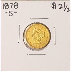 1878-S $2 1/2 Liberty Head Quarter Eagle Gold Coin