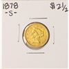Image 1 : 1878-S $2 1/2 Liberty Head Quarter Eagle Gold Coin