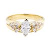 Image 2 : 14KT Yellow Gold 0.78 ctw Diamond Ring and Band