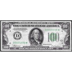 1934 $100 Federal Reserve STAR Note Cleveland