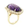 Image 4 : 43.00 ctw Amethyst And Diamond Ring - 10KT Yellow Gold