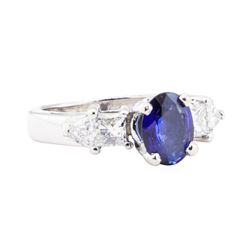 1.97 ctw Sapphire And Diamond Ring - Platinum